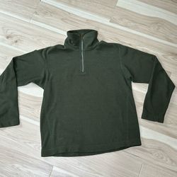 Patagonia Sweatshirt Womens Medium Green Synchilla Pullover 1/4 Zip Casual
