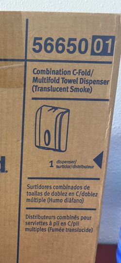 Georgia Pacific Translucent Smoke C-Fold / Multifold Towel Dispenser 56650 -01