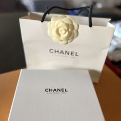 Empty White Chanel Gift Box & Bag 