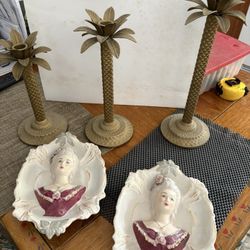 Candle Holders And Ceramic Pictures 