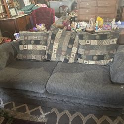 Gray couch loveseat 