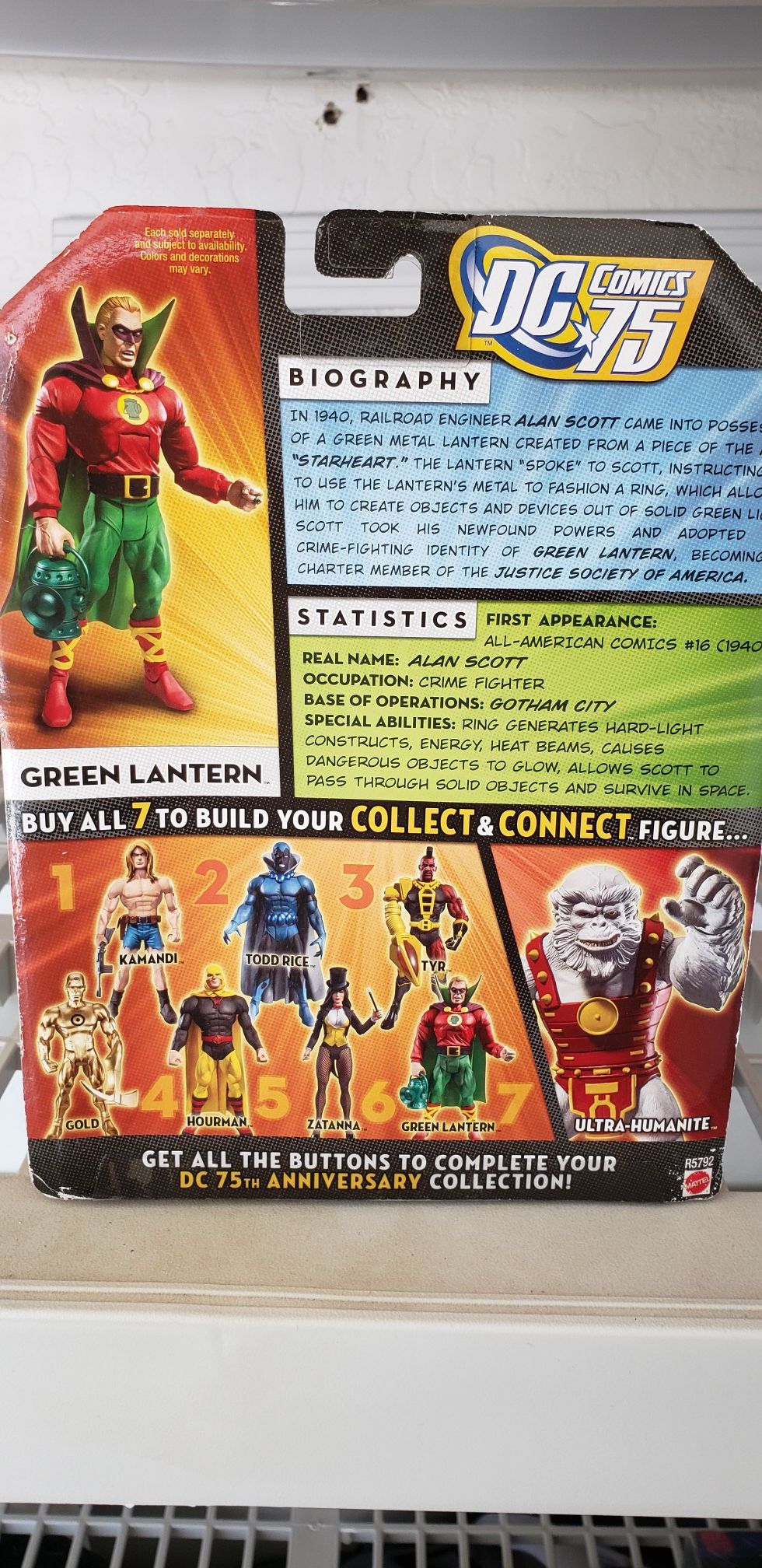 Original Green Lantern figure. Alan Scott