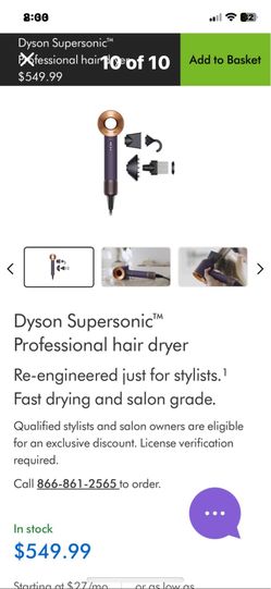 Selling almost new Dyson blow dryer