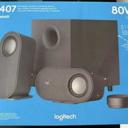 Logitech Z407 Bluetooth Computer Speakers with Subwoofer and Wireless Control
