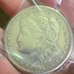 1921 s morgan silver    dollar 