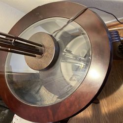 Wood and Glass Oval Side tTable