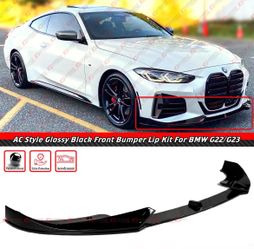 21-26 BMW M440i AC Style Glossy Black Front Bumper Lip