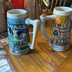 Vintage Budweiser Sport Mugs 