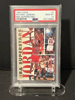 1993 Fleer Michael Jordan NBA Superstars #7 PSA 10