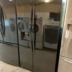 Refrigerator Whirlpool Side By Side Black 