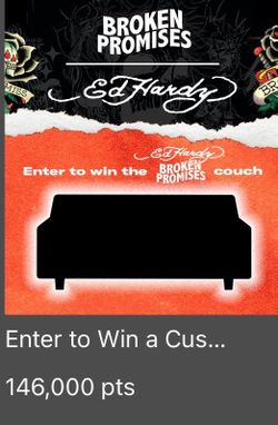 Ed hardy couch broken promises