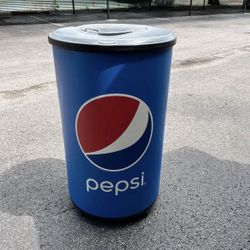 Vintage Pepsi Cooler On Wheels 