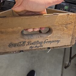 Antique Los Angeles Coca Cola Wooden Bottle Crate