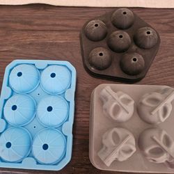 Silicone Ice Mold Trays Set of 3