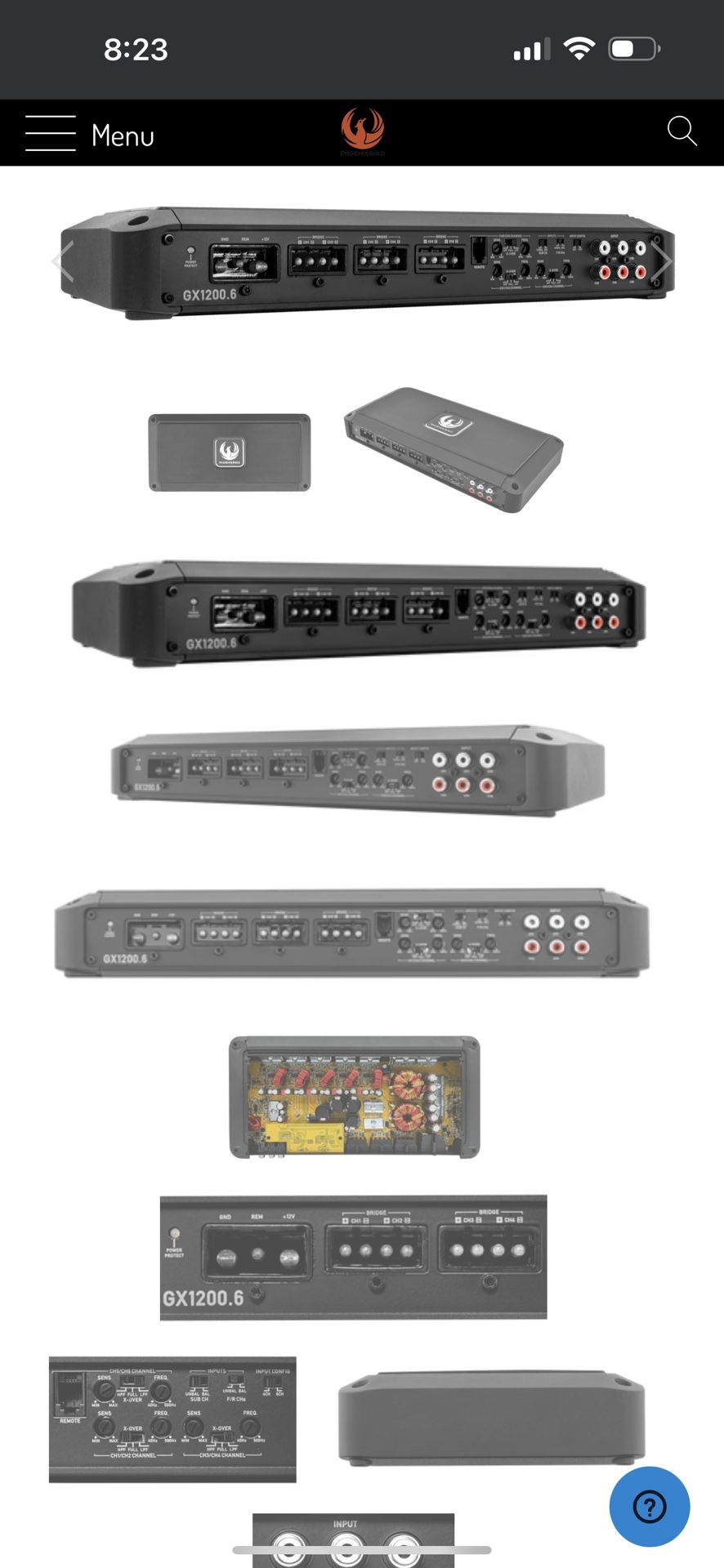 Phoenix Gold - GX 1200W 6-Channel Full Range  D Amplifier - 