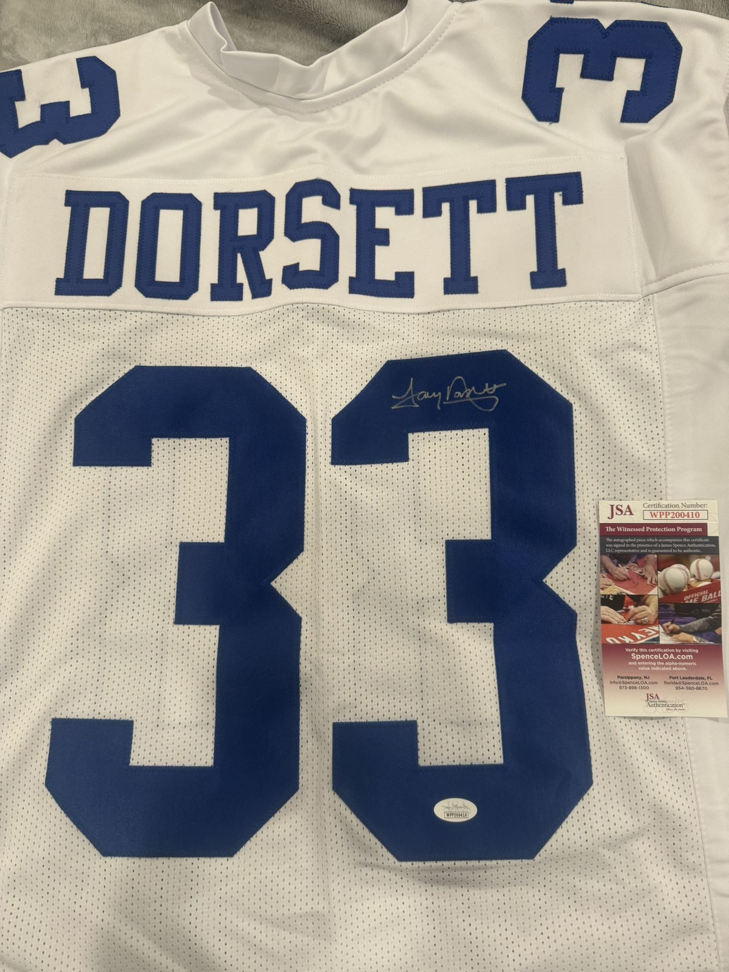 Tony Dorsett Signed Jersey 