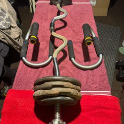 CURL BAR with PUSH up BARS 