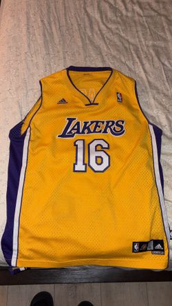 Los Angeles Lakers Pau Gasol Yellow Home Jersey Size Youth XL
