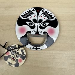Chinese Opera Warrior Mask Bottle Opener