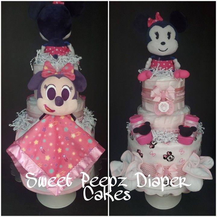 Minnie Mouse Baby Shower Diaper Cake