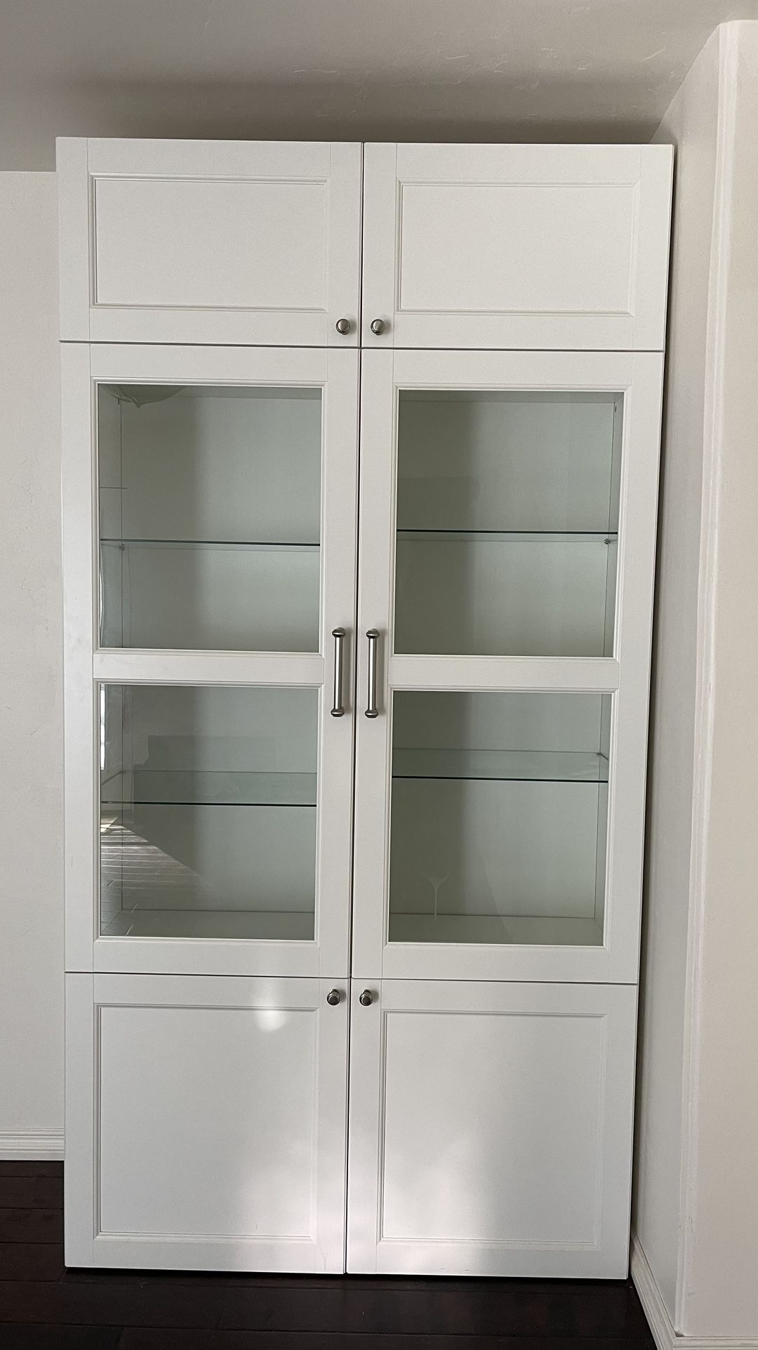 Tall Wall Cabinet With Glass Doors