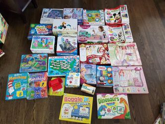 Children's games puzzles and more 10.00 each