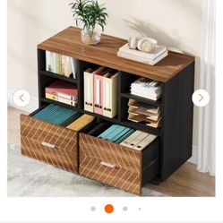 Cabinet with Open Storage Shelves and Casters for sale new