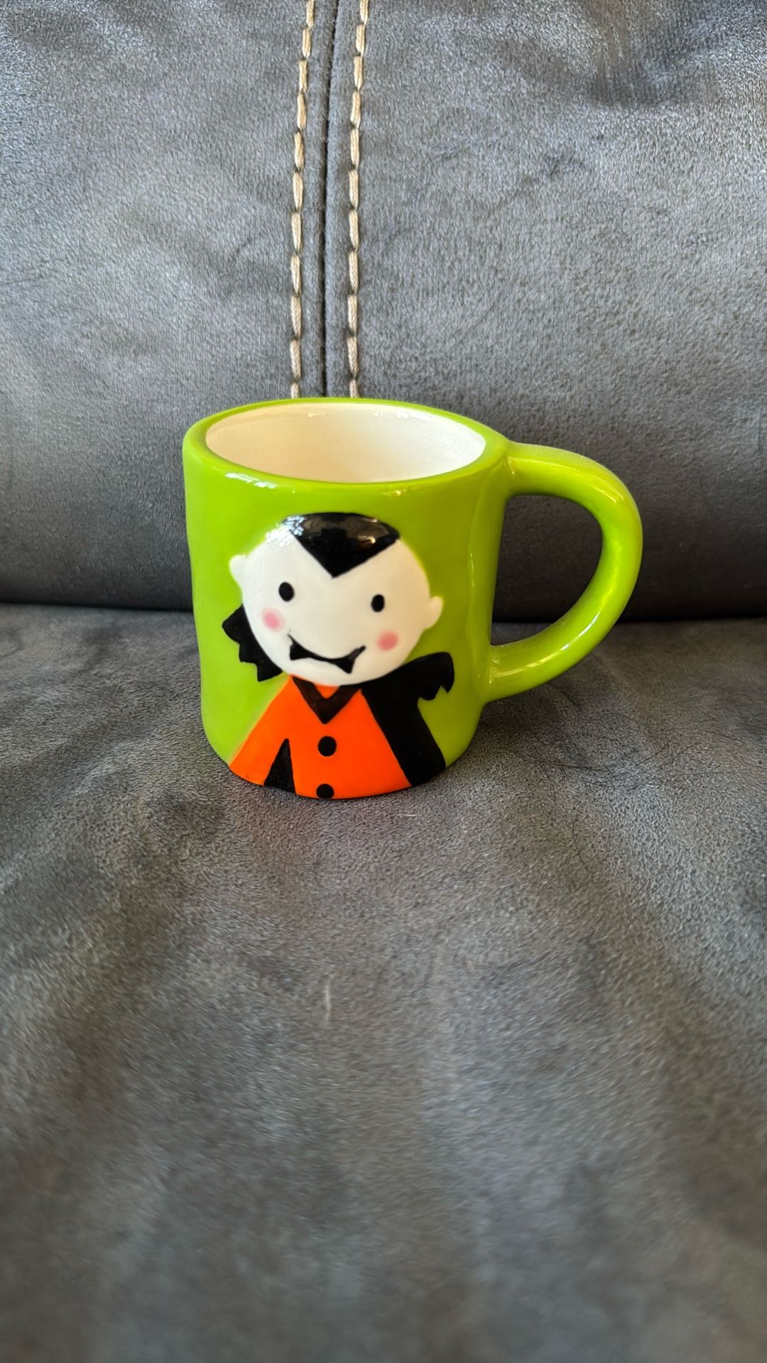 New Without Package Lang Small Mini Mug Cup Halloween Green Dracula Decoration