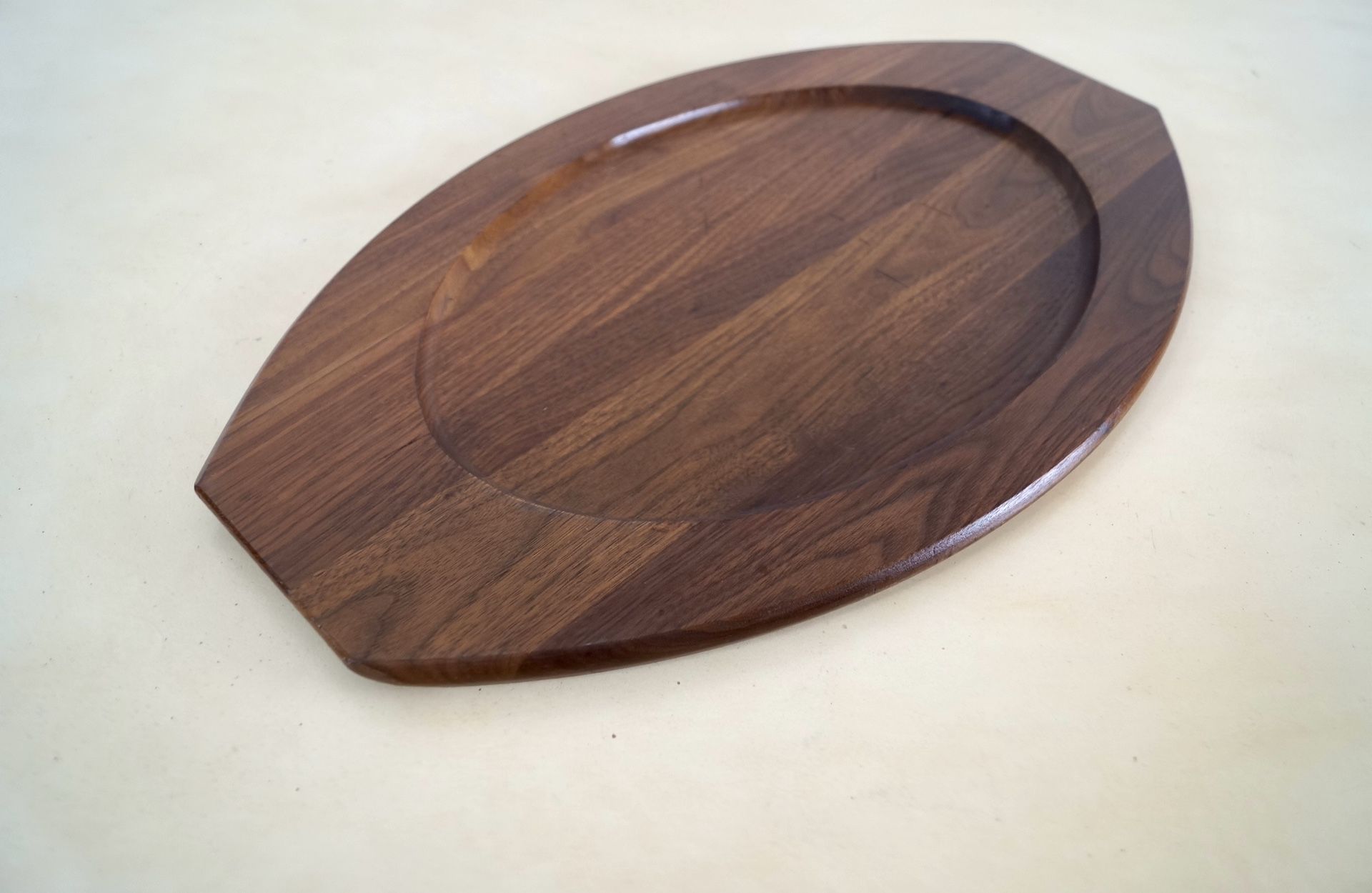 1960’s Mid Century Modern Solid Walnut Tray
