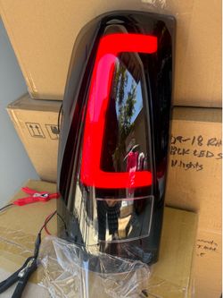 03-06 Chevy Silverado Smoke Black LED Strip Tail Lights