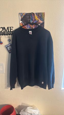 Vintage Y2K Russell Blank Crewneck Navy Blue