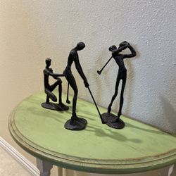 Vintage golf bronze characters, $50 All Three.