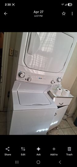 GE washer and dryer combination