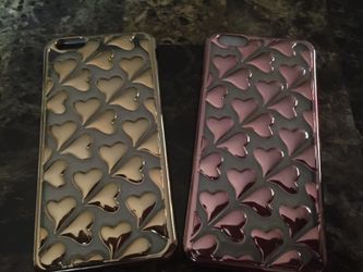 iPhone 6 Plus Electroplate Heart Case (Gold/Rose Gold)
