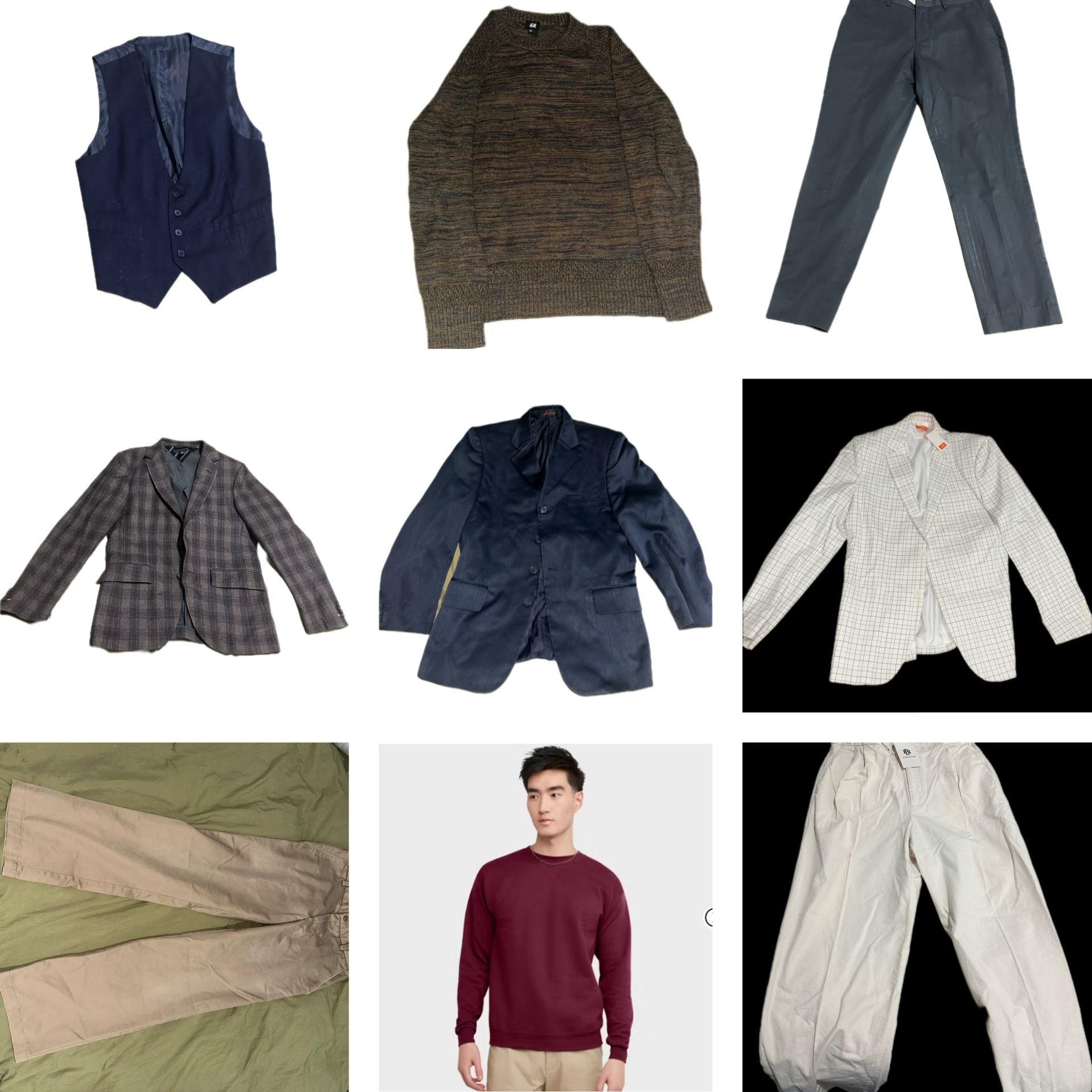Men's Clothing Assortment – Suits, Vests, Sweaters, Dress Pants