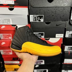 Jordan Black University Gold 12s size 10.5 USED But Clean 