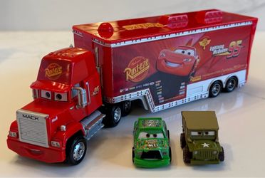 Pixar Cars Mack Hauler Semi Truck with Chick Hicks & Sarge Toy