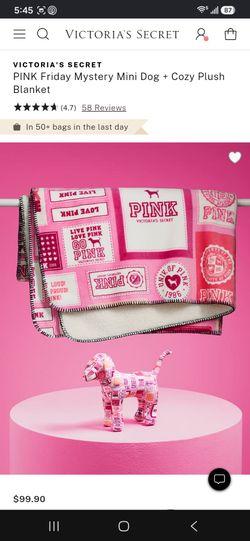 Pink brand Throw and Dog