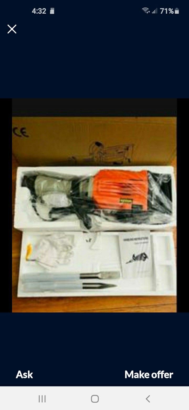 Demolition Hammer Kit New $180