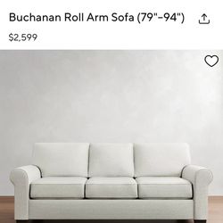 Pottery Barn Buchanan Roll Arm Sofa 93.5”