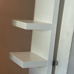7 Tier Wall Shelf Unit,White Lack Wall Shelf