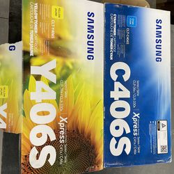Samsung CLT-Y406S yellow + Blue Cartridges 