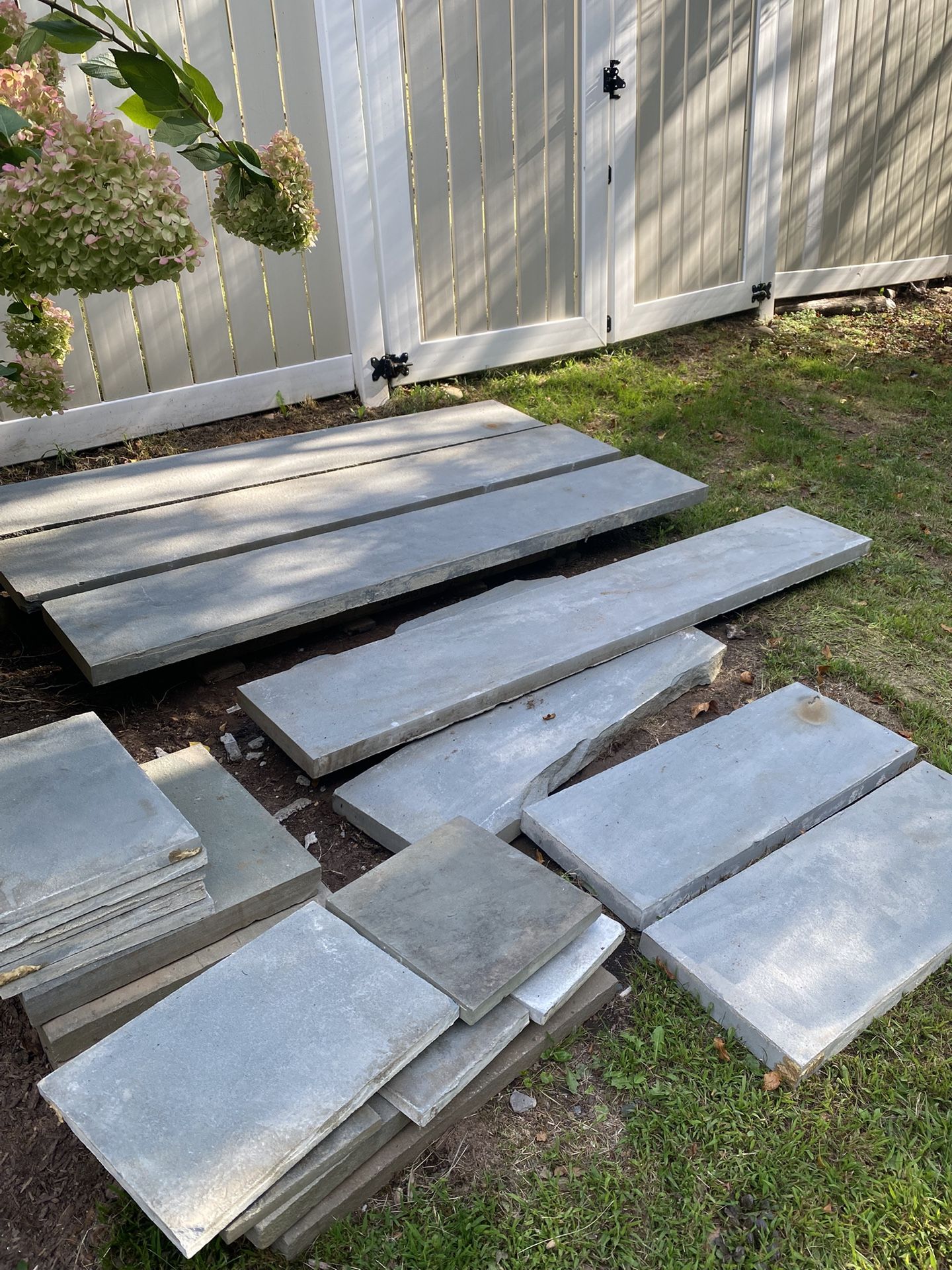 (4) Blue Stone Stair Treads & Misc Blue Stone