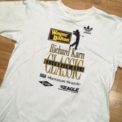 Vintage Adidas Celebrity Golf Classic Graphic T-Shirt ITT DOW 80s 90s Tiger Karn