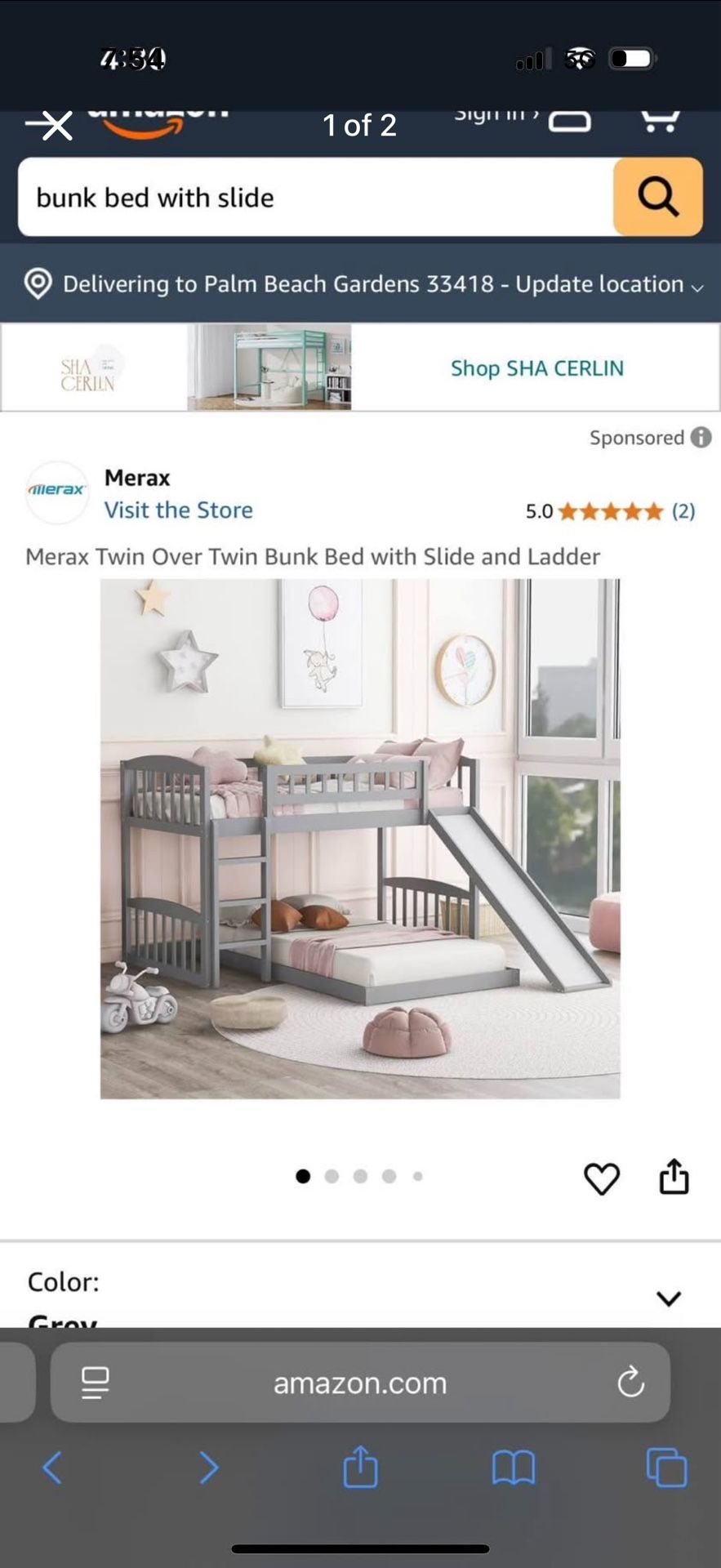 Twin Bunk Bed With Slide