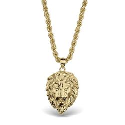 10k Solid Gold 20mm Lion Pendant
