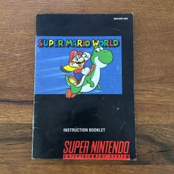 Snes Super Mario World Manual Only