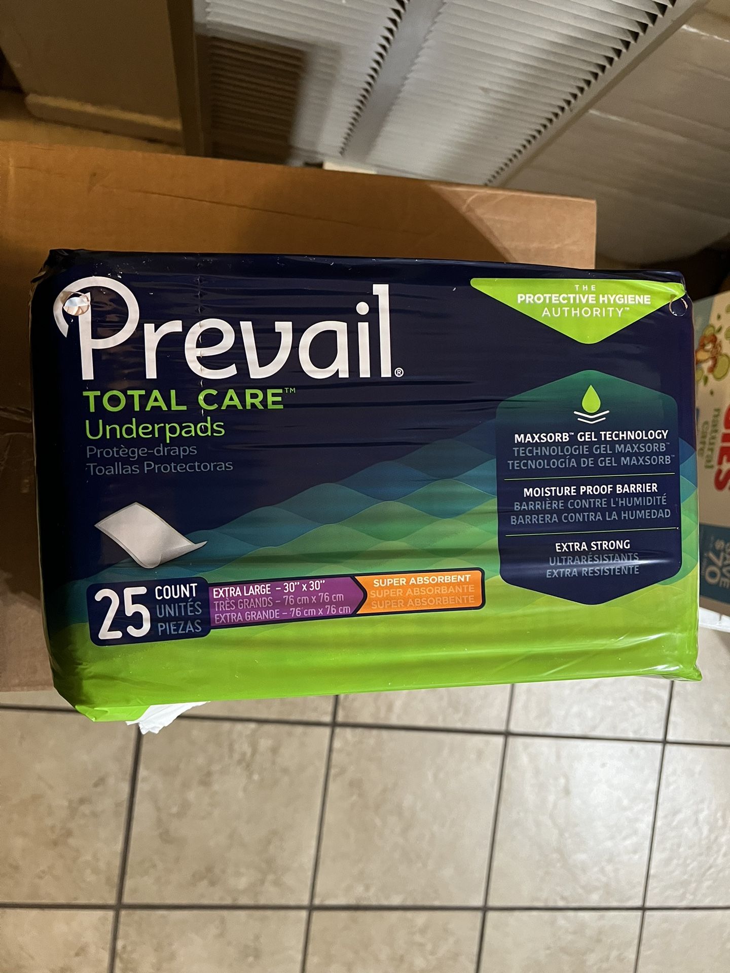 Prevail  total control underpads