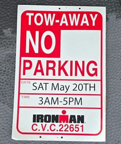 Ironman morro bay no parking signs