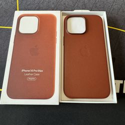 iPhone 14 Pro Max Leather Case Umber Like New